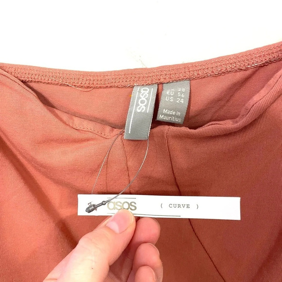 ASOS Curve | Women’s Plus Pink Spaghetti Strap Fit & Flare Dress Size 24 - Picture 2 of 5